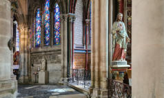 Semur en Auxois-Collégiale Notre Dame : déambulatoire et chapelle rayonnante