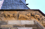 Vic le Comte : détail du clocher de la Sainte chapelle