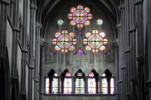 Aigueperse : église Notre Dame,3 vitraux de la nef