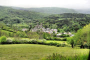 Saint Nectaire : vue de la ville  depuis les hauteurs