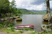 Lac Chambon : barque de pêche