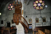 Saint Pourcain : église Sainte Croix,la chaire