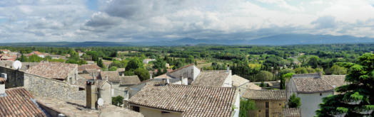 Village de Chamaret : vue du paysage depuis le donjon