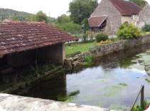 Arlay : lavoir au bord de la Seille