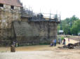 Guédelon : construction du château (année 2013), début travaux de la tour