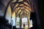 Abbaye de Montbenoit : la magnifique voute en bois du choeur