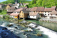 Lods : le village au bord de la rivière Loue