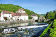 Lods : barrage sur la rivière Loue