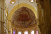 Paray Le Monial : peinture de la voute du choeur de la Basilique du Sacré Choeur