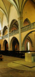 Orgelet : Eglise Notre Dame de l'Assomption, nef,autel et tribune