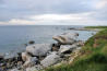 Bretagne-Plouguerneau-rochers façonnés par l'océan