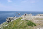 Bretagne-Pointe du Raz-vue sur l'océan depuis l'intérieur des terres