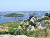 Ile de Bréhat - vue du village depuis la chapelle Saint Michel