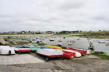 Bretagne-Lampaul Plouarzel-canotset bateaux en attentent de marée haute