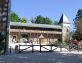 Le Clos Lucé : l'aile droite avec la galerie Bois