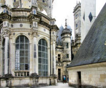 Chambord : le château, étage supérieur extérieur