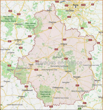 Carte région Centre Val de Loire
