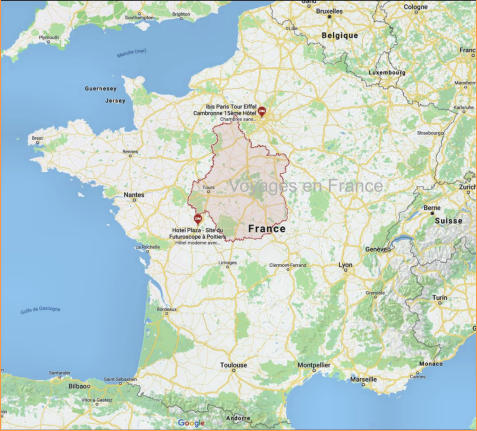 Carte France et région Centre Val de Loire