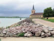 Chantecoq : le lac du Der-enrochement du rivage