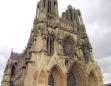Reims : la cathédrale-détails extérieur de la construction vue2