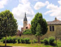 Châteauvillain : vue sur l'église Notre Dame