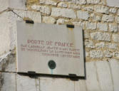 Vaucouleur : porte de France-plaque commémorative