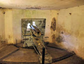 Fort de Vaux : pièce d'artillerie sur affut