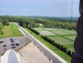 cimetière de Fleury devant Douaumont dit l'Ossuaire de Douaumont-vue du paysage depuis le haut de l'ossuaire vue2