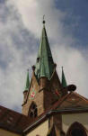 Cernay-église Saint Etienne-clocher en pointe