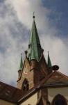Cernay-église Saint Etienne-clocher en pointe