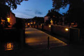 Turckheim-éclairage de rue de la ville le soir