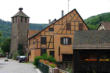 Kaysersberg-maison à colombages de couleur et tour médiévale