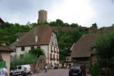 Kaysersberg- vue du château depuis le village