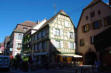 Ribeauvillé-halle aux blés avec porches gothiques maison à colombages