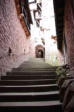 Château du Haut Koenigsbourg-escalier extérieur en pierres