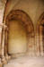 Andlau : abbatiale Sainte-Richarde--détails de la partie latérale gauche du portail 