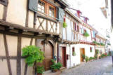 Eguisheim-rue pavée-maisons colorées 4