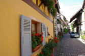 Eguisheim-rue pavée-maisons colorées 2
