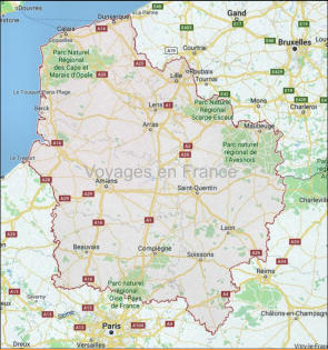Carte région Haut de France