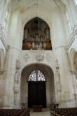Saint Riquier : église abbatiale, l'orgue au dessus de l'entrée