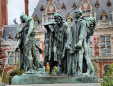 Calais : sculpture des bourgeois de Calais par Rodin