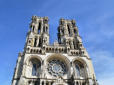 Laon : cathédrale Notre Dame, partie haute avec rosace