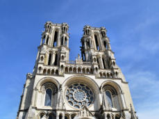 Laon : cathédrale Notre Dame, partie haute avec rosace