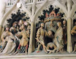 scènes sculptées de la cathédrale Notre Dame d'Amiens
