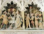 Scènes sculptées sur la vie des saints de la cathédrale Notre Dame d'Amiens