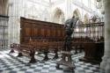 Saint Riquier : église abbatiale, le choeur et lutrin