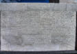 Monument Vimy : détails du mur avec les noms des morts