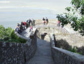 Mont Saint Michel : fortifications, vue sur la baie