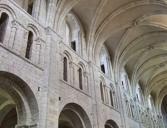 Abbaye bénédictine Sainte Trinité de Lessay, vue intérieure