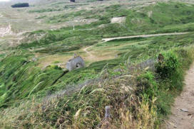 cap du carteret : dunes et ruines de l'église Saint-Germain-le-Scot